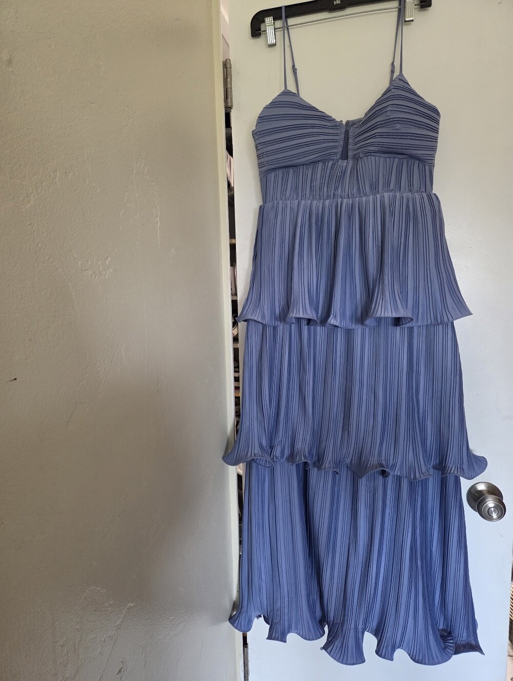 ASTR The Label Lupin Blue Tiered Maxi Pleated Dress - Picture 5 of 9